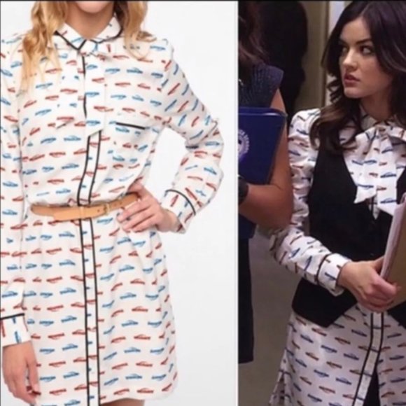 Cooperative Dresses & Skirts - Cooperative Long Sleeve Piped Dress Car Print